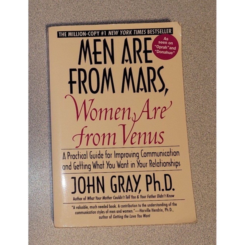 'Men Are From Mars, Women Are From Venus' by John Gray Paperback